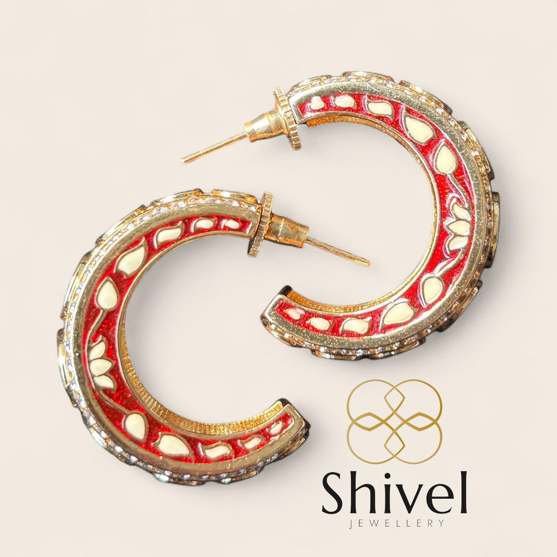 Kundan Hoop earrings