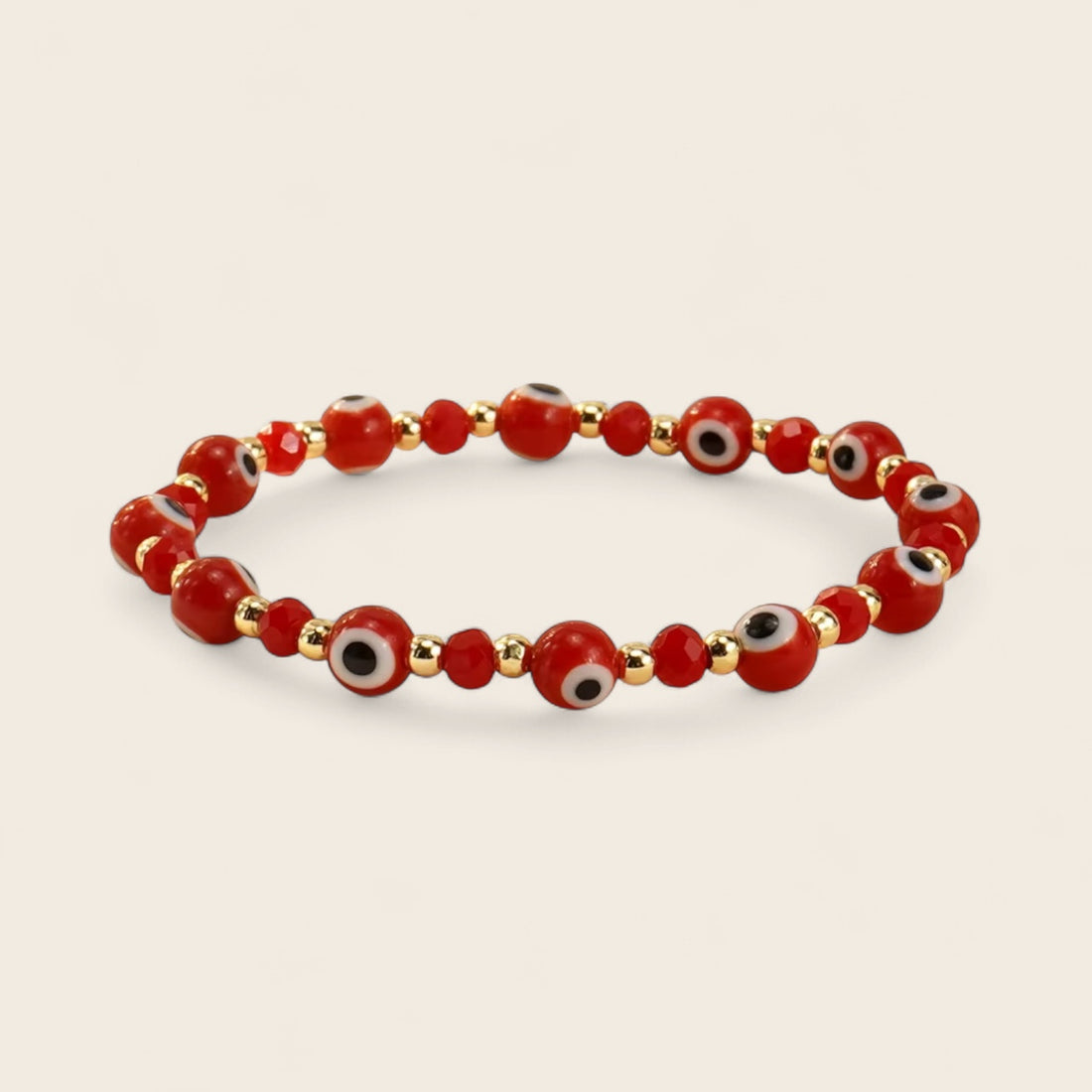 Evil bracelet , black, red and white